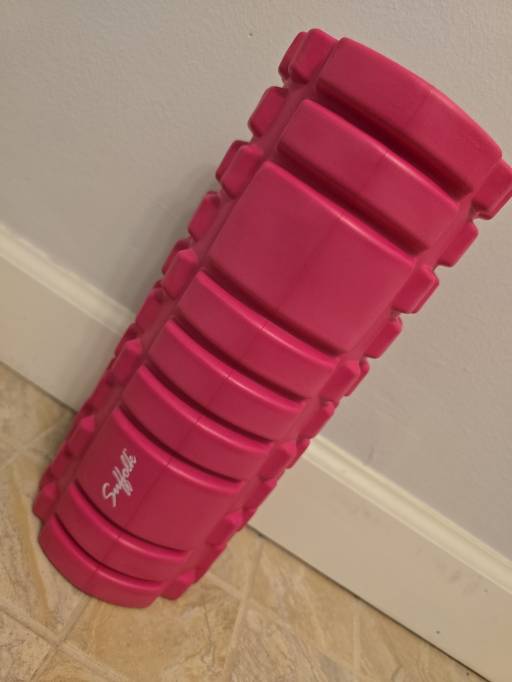 Suffolk Pink Textured Foam Roller for Dance Yoga Deep Body Massage